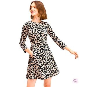 kate spade forest feline jacquard dress